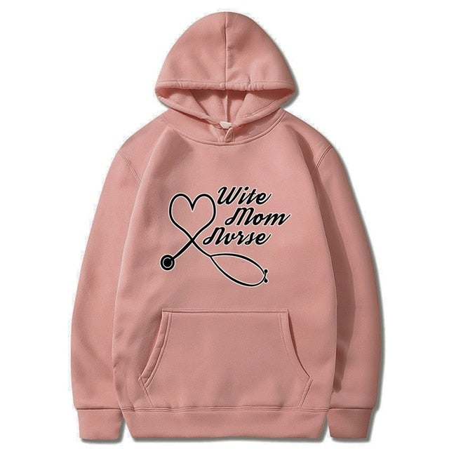Nurse Print Pullover Sweatshirt Hoodies