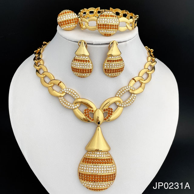 Dubai Gold Color Jewelry Sets For Women