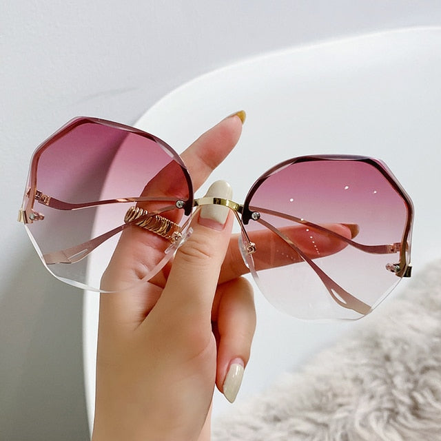 Luxury Round Gradient Sunglasses Women