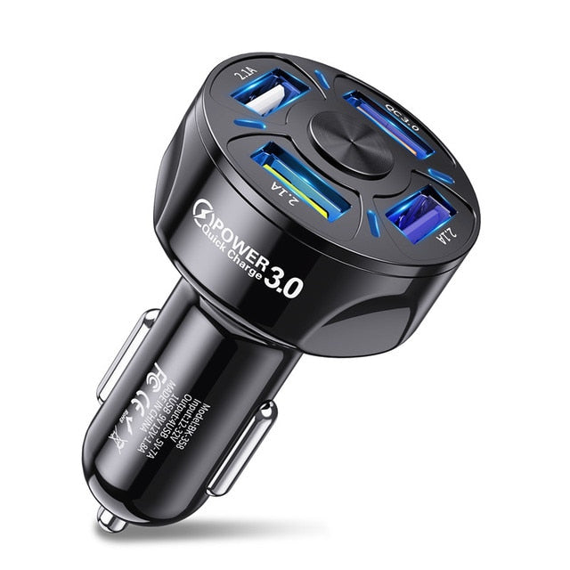 Uslion 4 Ports Usb Car Charge 48w Quick 7a Mini Fast Charging