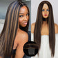 Colored Straight Natural Synthetic Wig