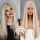 Colored Straight Natural Synthetic Wig