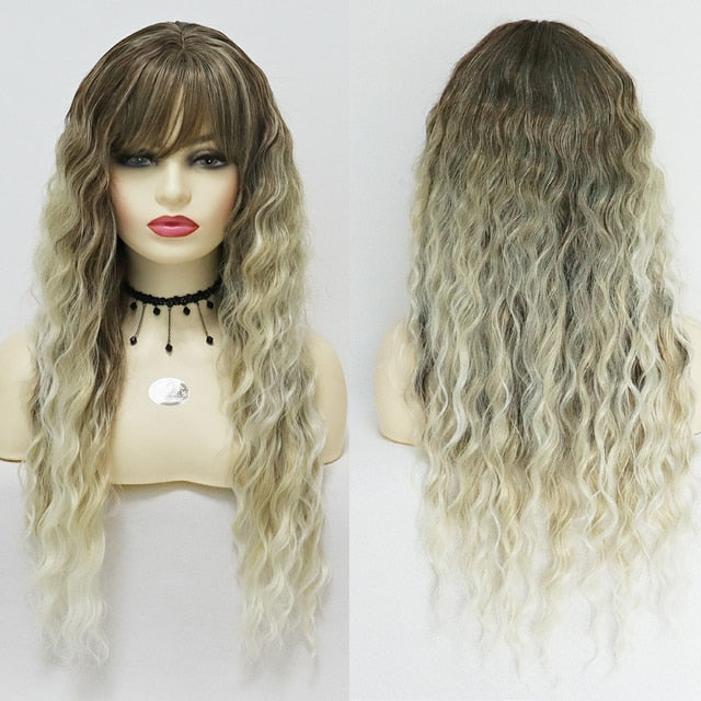 Waving Hair Long Curly Synthetic Wig