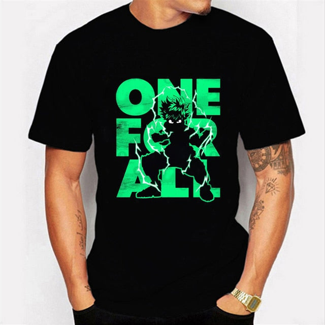One for All My Hero Printing T-shirt for Men