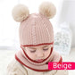 Knitted Plus Velvet Thick Warm Hat and scarf One Piece