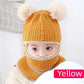Knitted Plus Velvet Thick Warm Hat and scarf One Piece