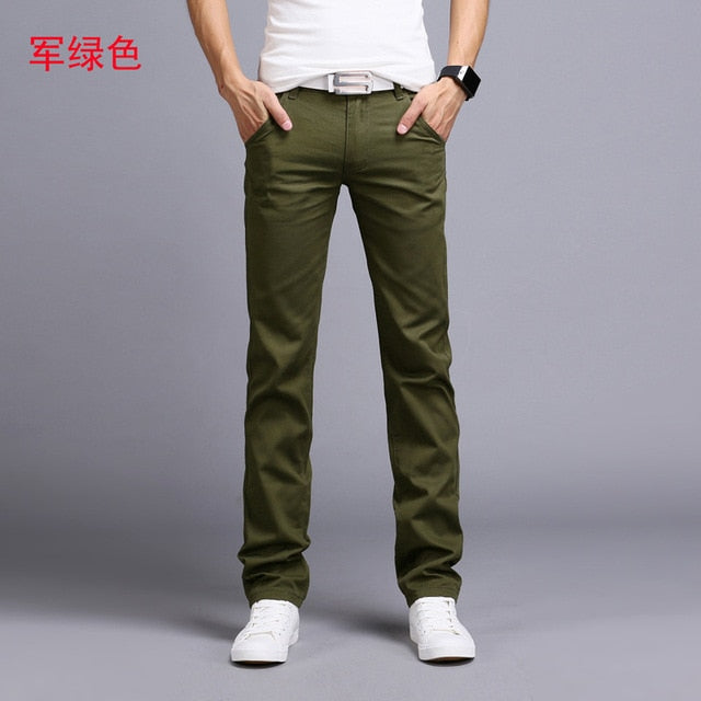 Comfortable Stretch Cotton Jeans Trousers - Casual Pants