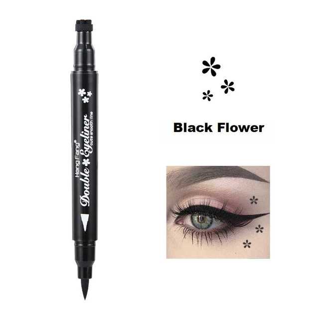 Double Head Moon Star Heart Flower Liquid Eyeliner Waterproof