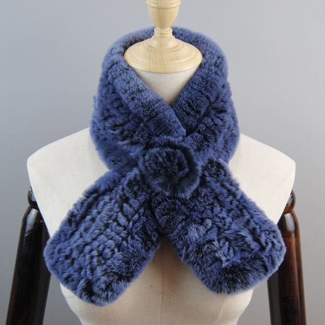 Fur Scarf Natural Warm Soft Scarves Neckerchief