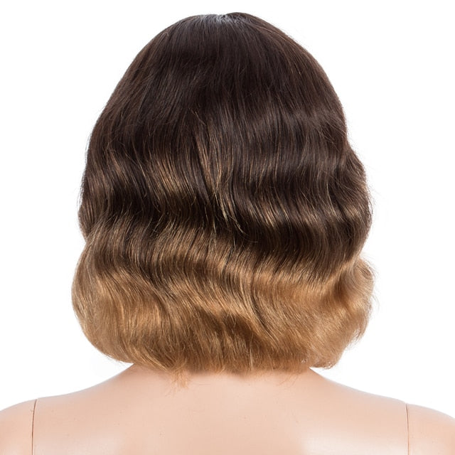 Natural Smooth Short Human Hair Wig For Women