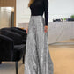 High Waist Sequin Long Loose Party Flared Pants
