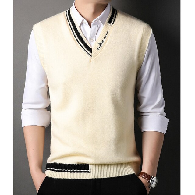 Sweater Pullover V Neck for Autumn Winter Vest