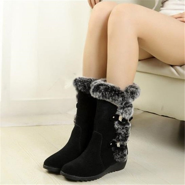 Warm Fur Mid-calf Boots for Women