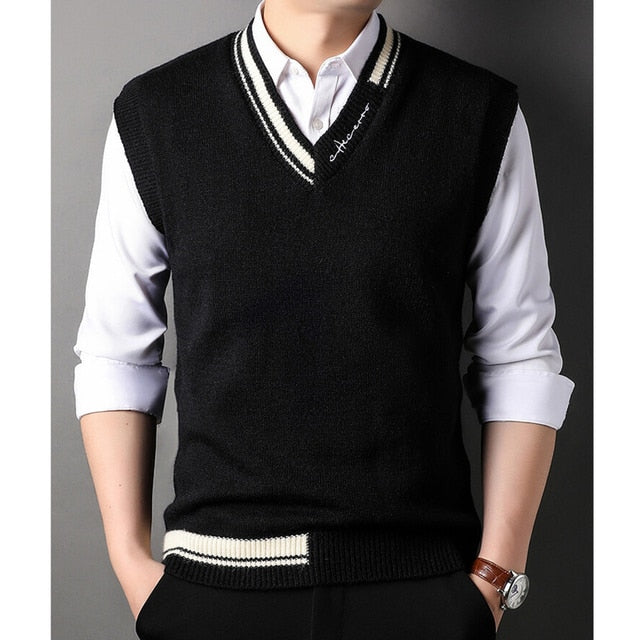 Sweater Pullover V Neck for Autumn Winter Vest