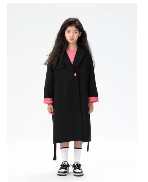 Spring Trench Coat For Girls