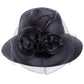 Wide Brim Feather Party Hat for Women