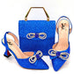 Pointed Sandals Shoes with Designer Bag for Women