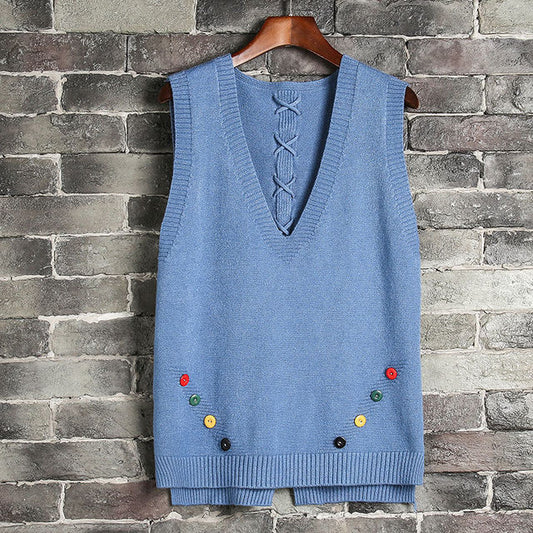 Knitted Sweater Pullover Vest