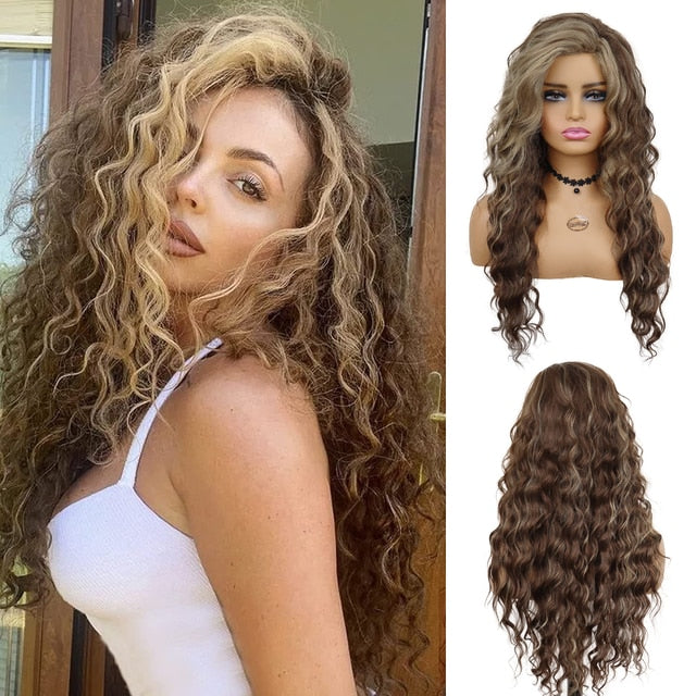 Waving Hair Long Curly Synthetic Wig