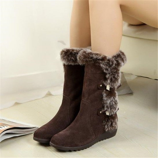 Warm Fur Mid-calf Boots for Women