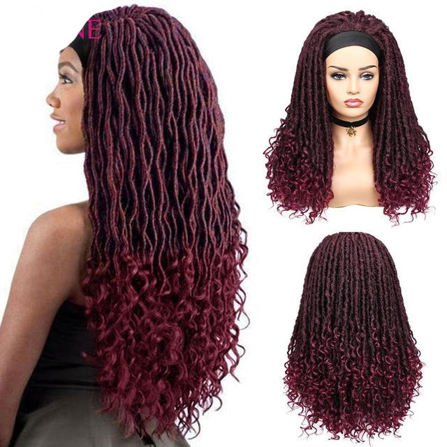 Long Headband Dreadlock Wig Synthetic hair