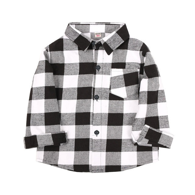 Checkered Blouse Top for Boys