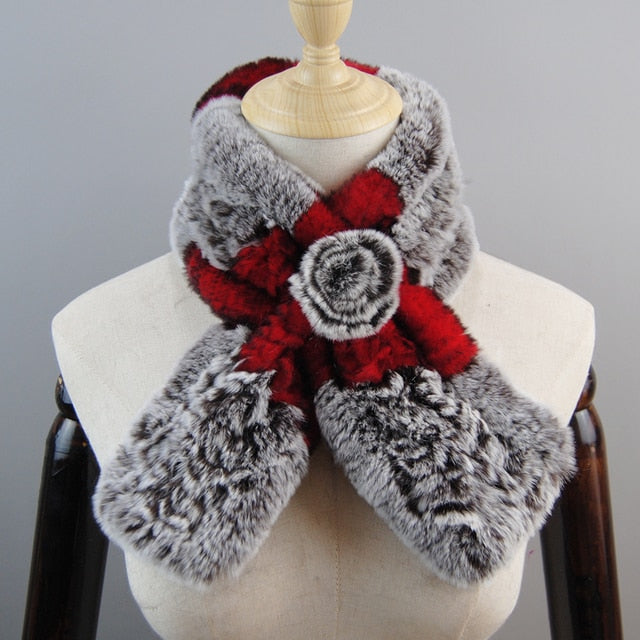 Fur Scarf Natural Warm Soft Scarves Neckerchief