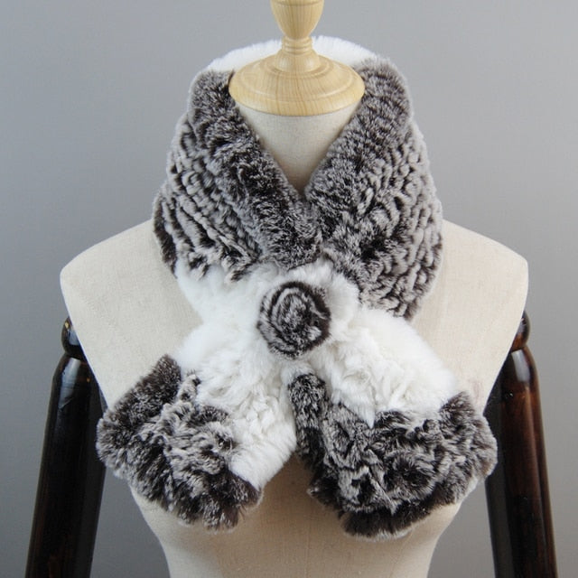 Fur Scarf Natural Warm Soft Scarves Neckerchief
