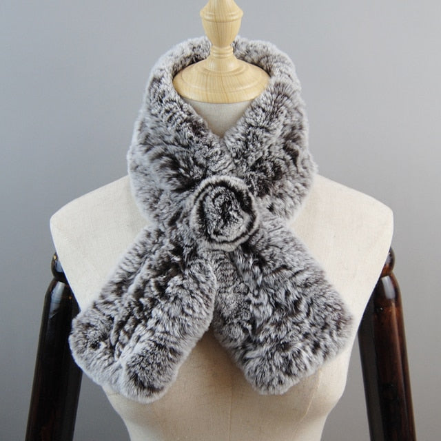 Fur Scarf Natural Warm Soft Scarves Neckerchief