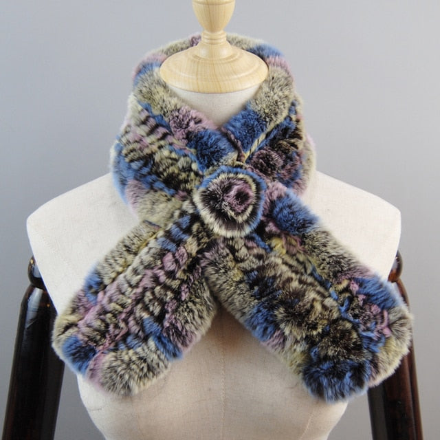 Fur Scarf Natural Warm Soft Scarves Neckerchief