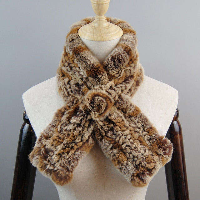 Fur Scarf Natural Warm Soft Scarves Neckerchief