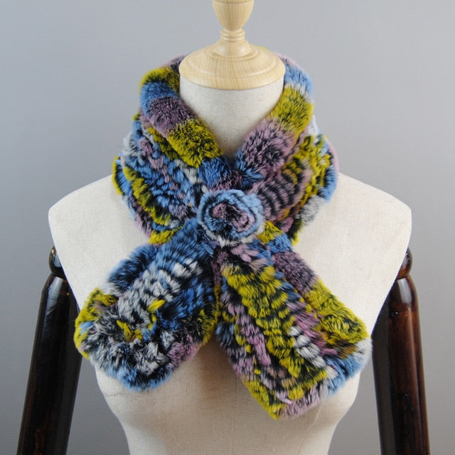 Fur Scarf Natural Warm Soft Scarves Neckerchief