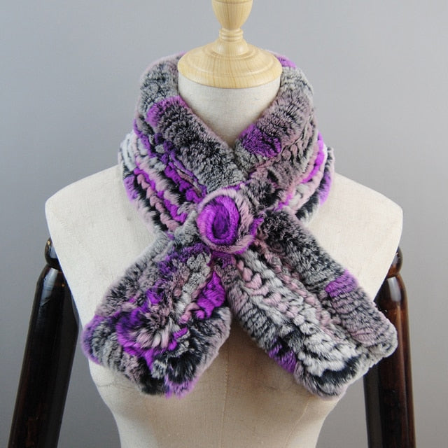 Fur Scarf Natural Warm Soft Scarves Neckerchief