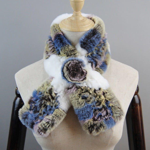 Fur Scarf Natural Warm Soft Scarves Neckerchief