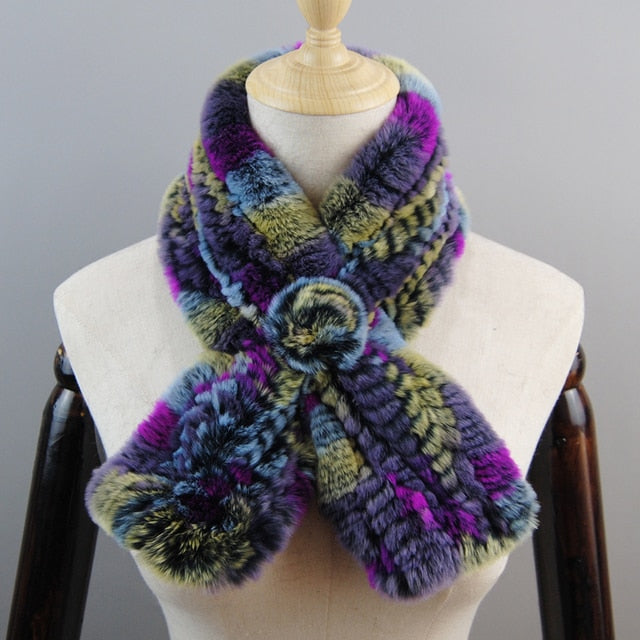 Fur Scarf Natural Warm Soft Scarves Neckerchief
