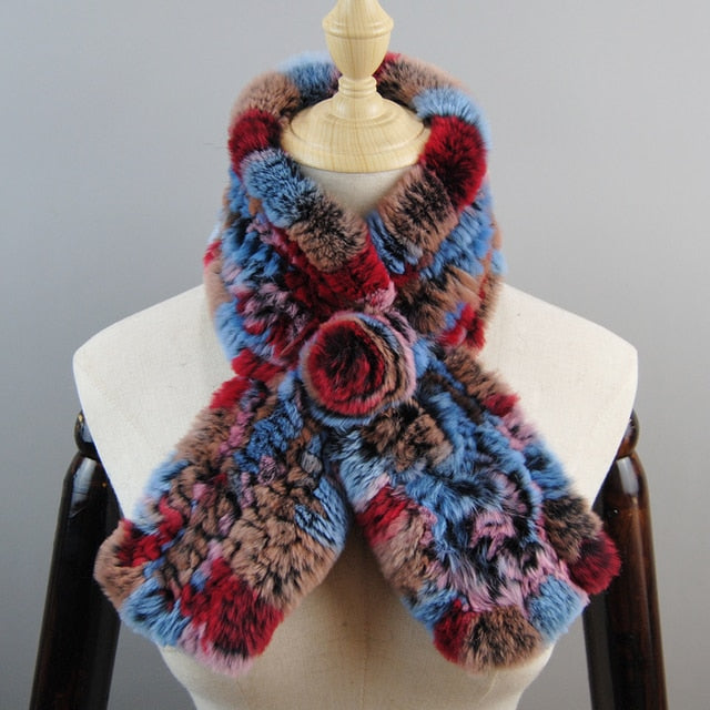 Fur Scarf Natural Warm Soft Scarves Neckerchief