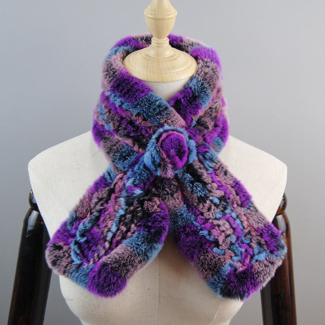 Fur Scarf Natural Warm Soft Scarves Neckerchief