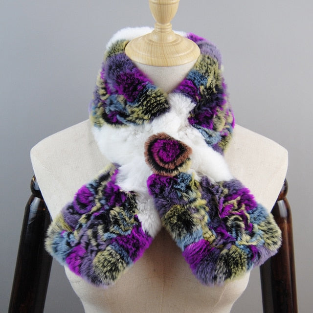 Fur Scarf Natural Warm Soft Scarves Neckerchief