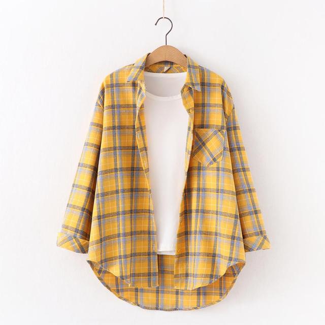High-quality Soft Warm Winter Women's Plaid Shirt