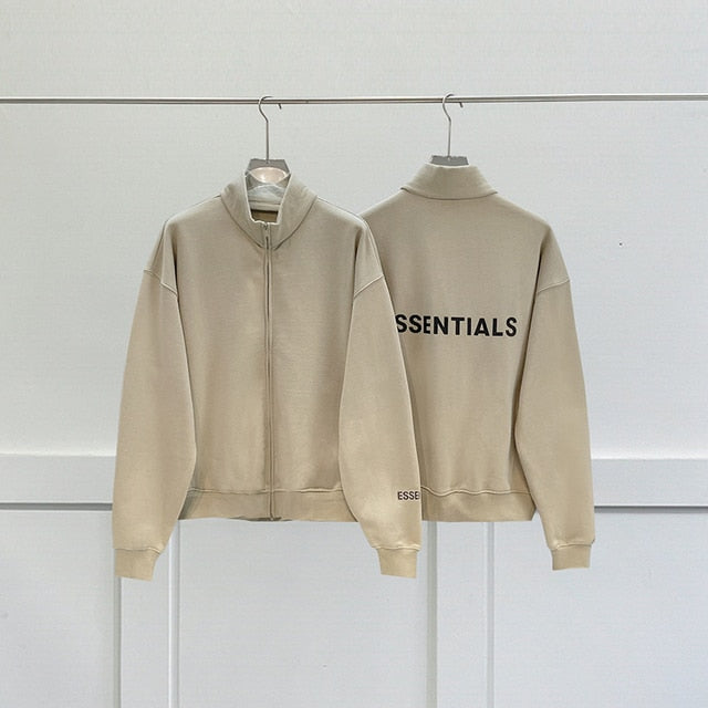 Essentials High Neck Zip Sweatshirt Jacket Top