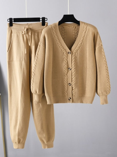 Knitted Top and Pants- Two Piece Set
