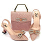 Pointed Sandals Shoes with Designer Bag for Women