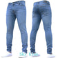 Popular Slim hip hop Skinny Blue Denim pants-Jeans