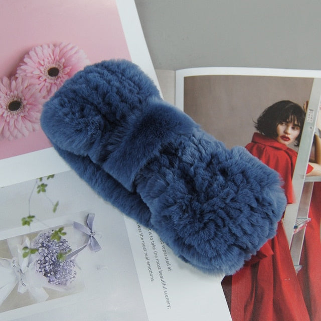 Headband Winter Autumn Elastic Fur Neck Scarf