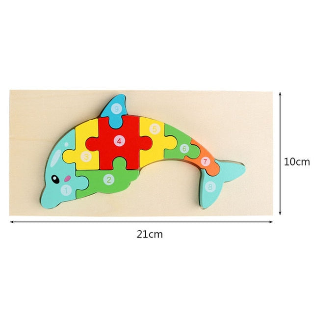 Dinosaur Wooden Puzzles for Children Educational Toys
