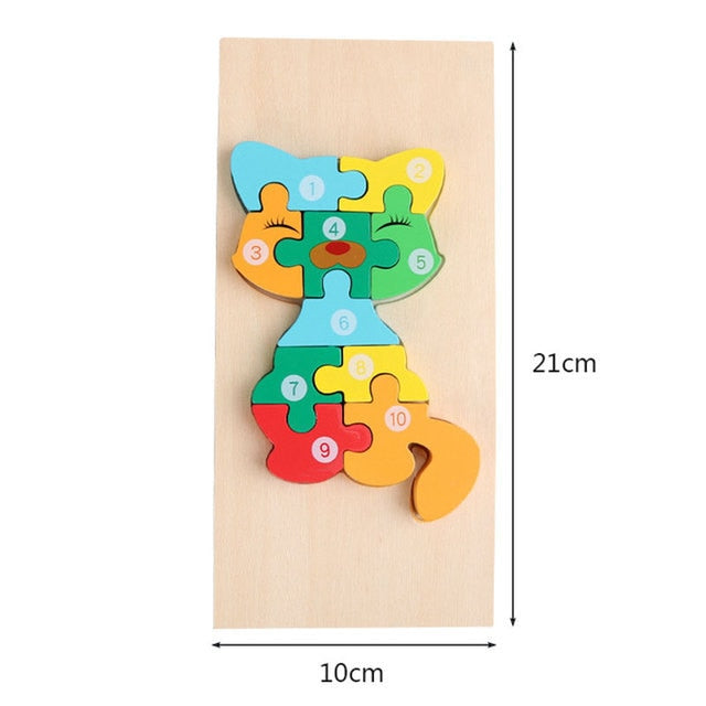 Dinosaur Wooden Puzzles for Children Educational Toys