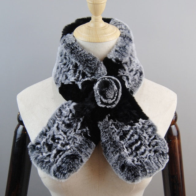 Fur Scarf Natural Warm Soft Scarves Neckerchief
