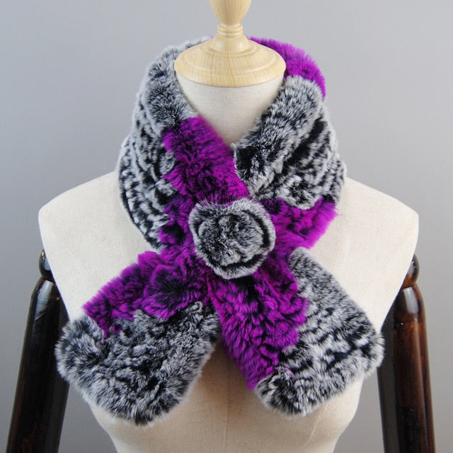 Fur Scarf Natural Warm Soft Scarves Neckerchief