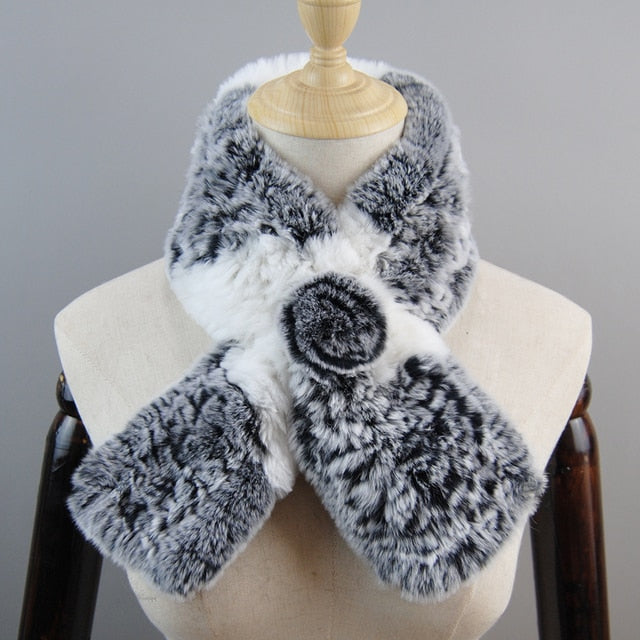Fur Scarf Natural Warm Soft Scarves Neckerchief