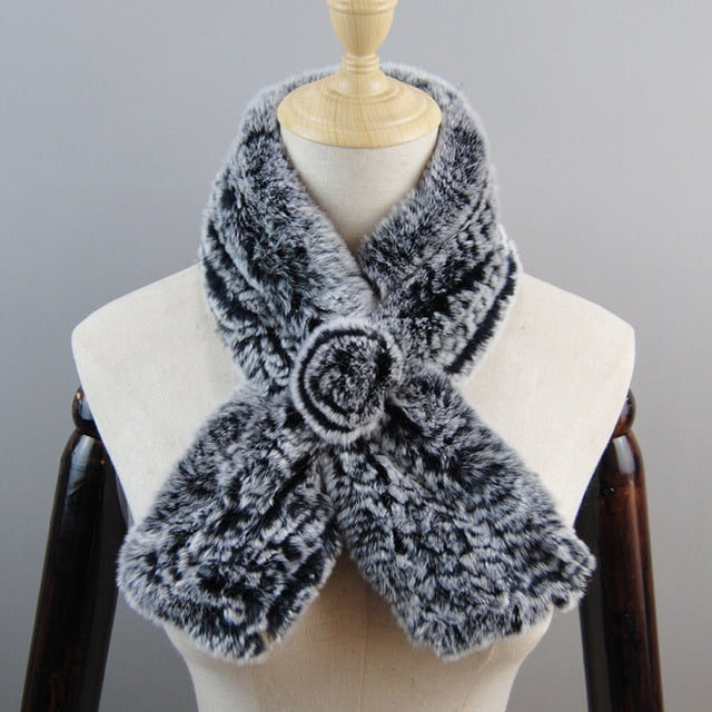 Fur Scarf Natural Warm Soft Scarves Neckerchief